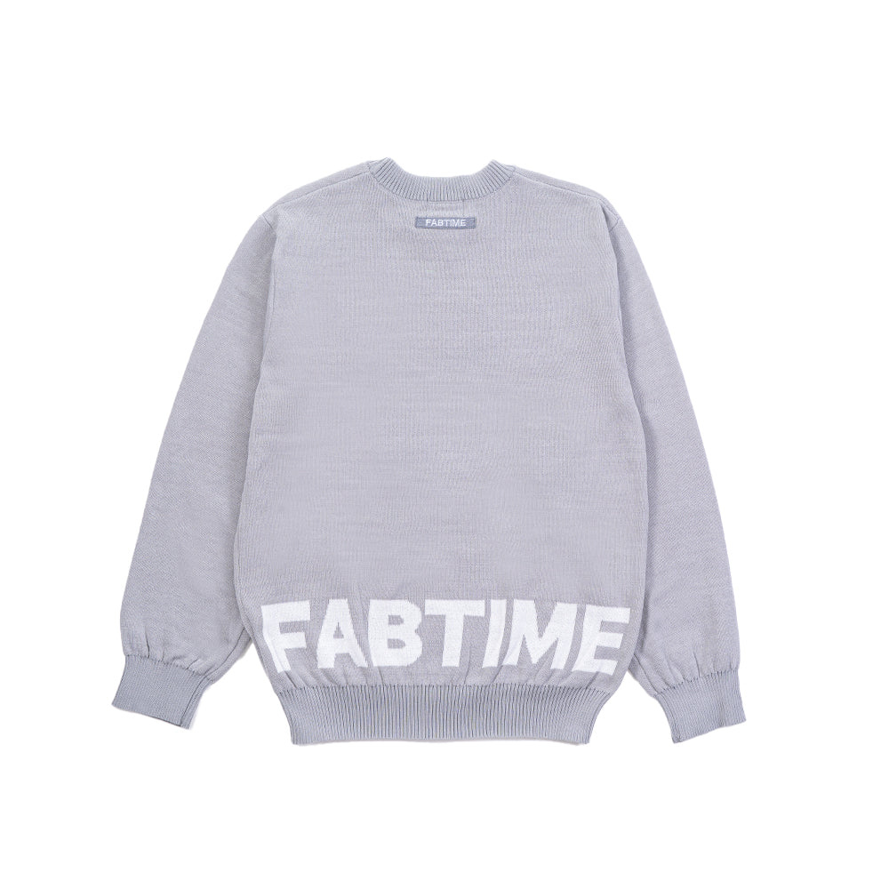 JACQUARD KNIT GRAY