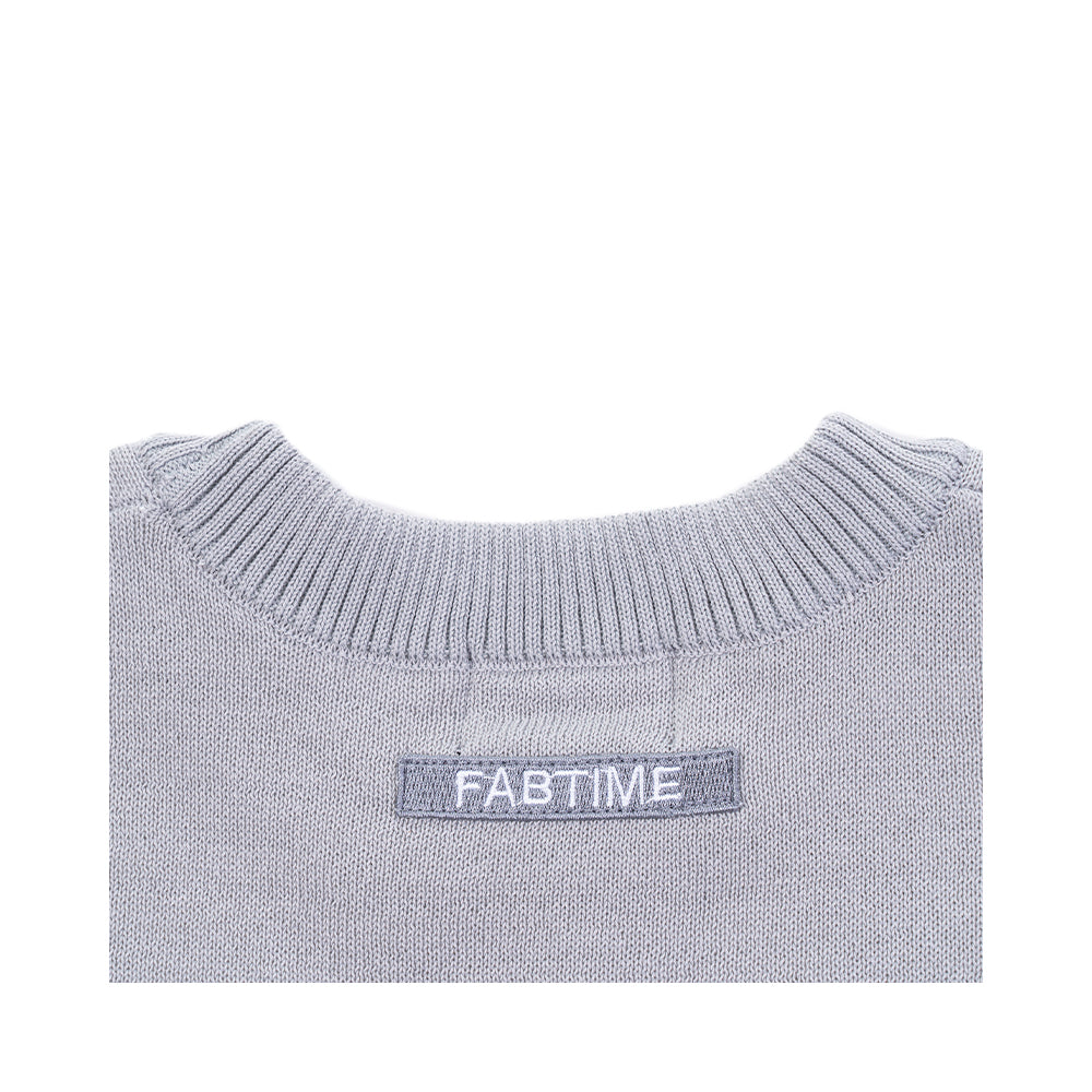 JACQUARD KNIT GRAY