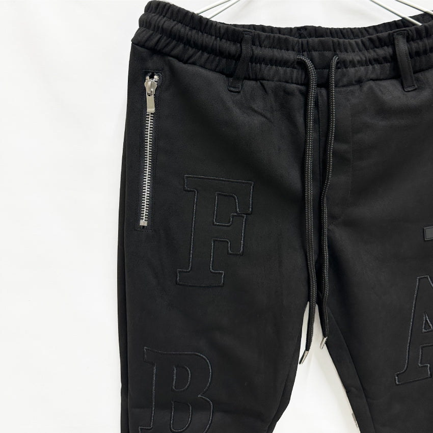 RANDOM LOGO SUEDE PANTS