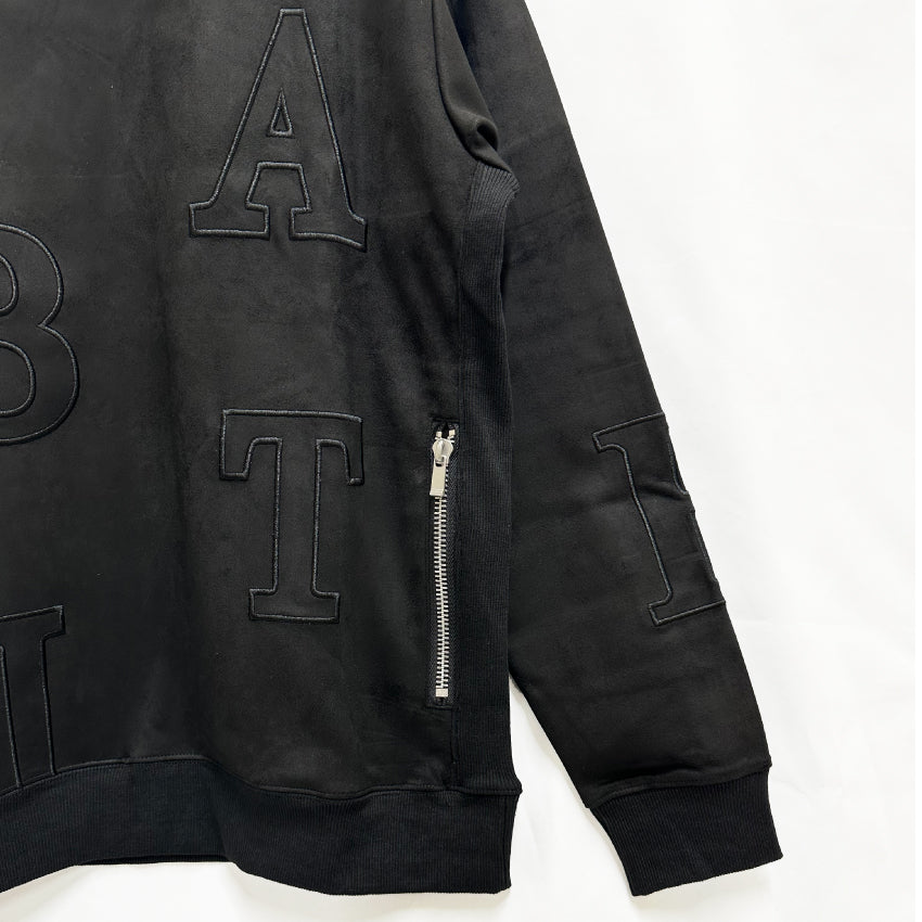 RANDOM LOGO SUEDE TOP