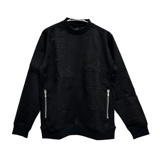RANDOM LOGO SUEDE TOP