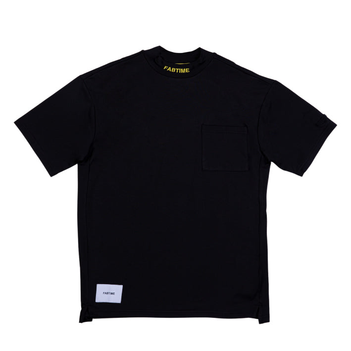 EMBROIDERY BIG MOCK TEE