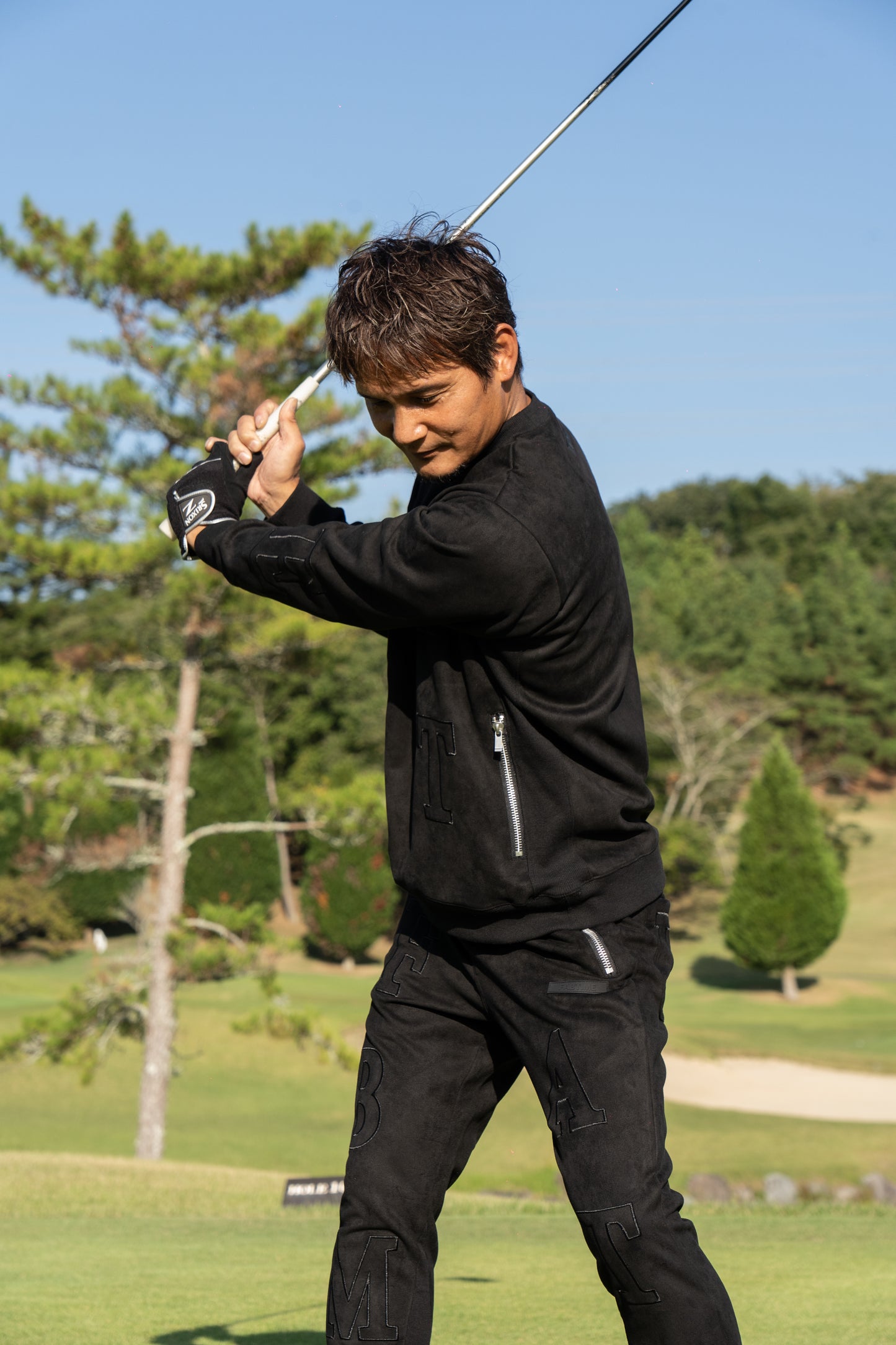 RANDOM LOGO SUEDE PANTS