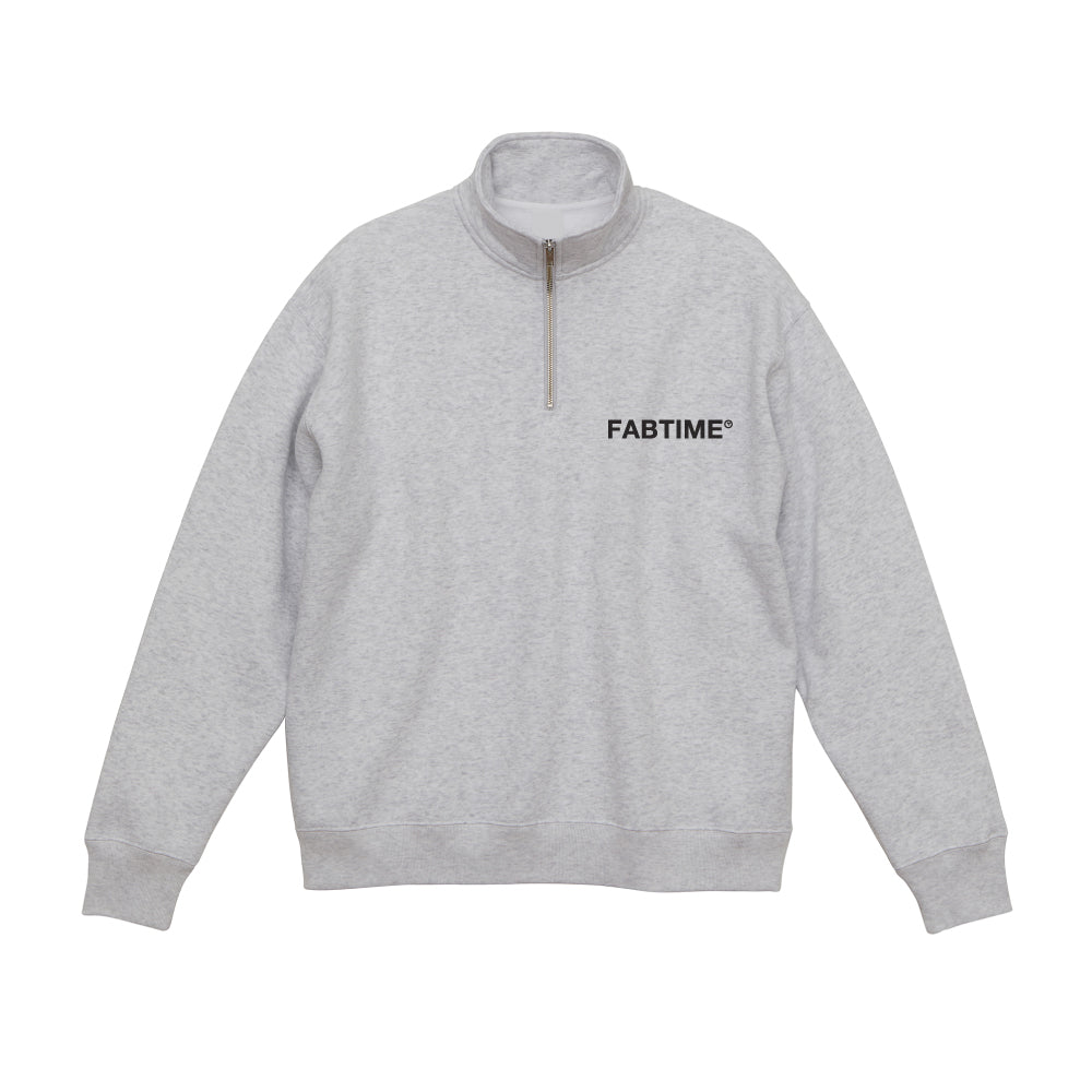 HALF ZIP BIG SWEATSHIRT GRAY