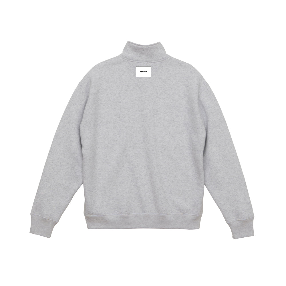 HALF ZIP BIG SWEATSHIRT GRAY