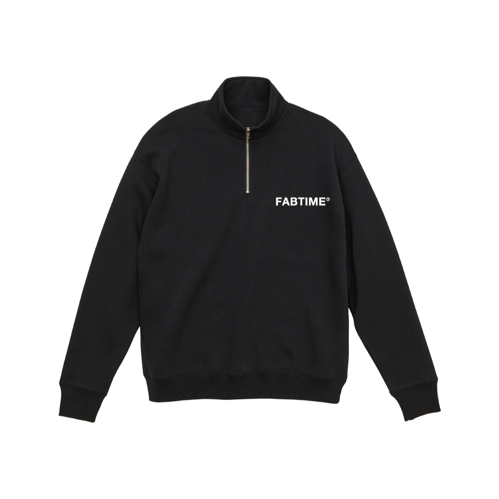 HALF ZIP BIG SWEATSHIRT GRAY