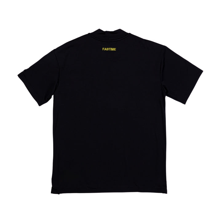 EMBROIDERY BIG MOCK TEE
