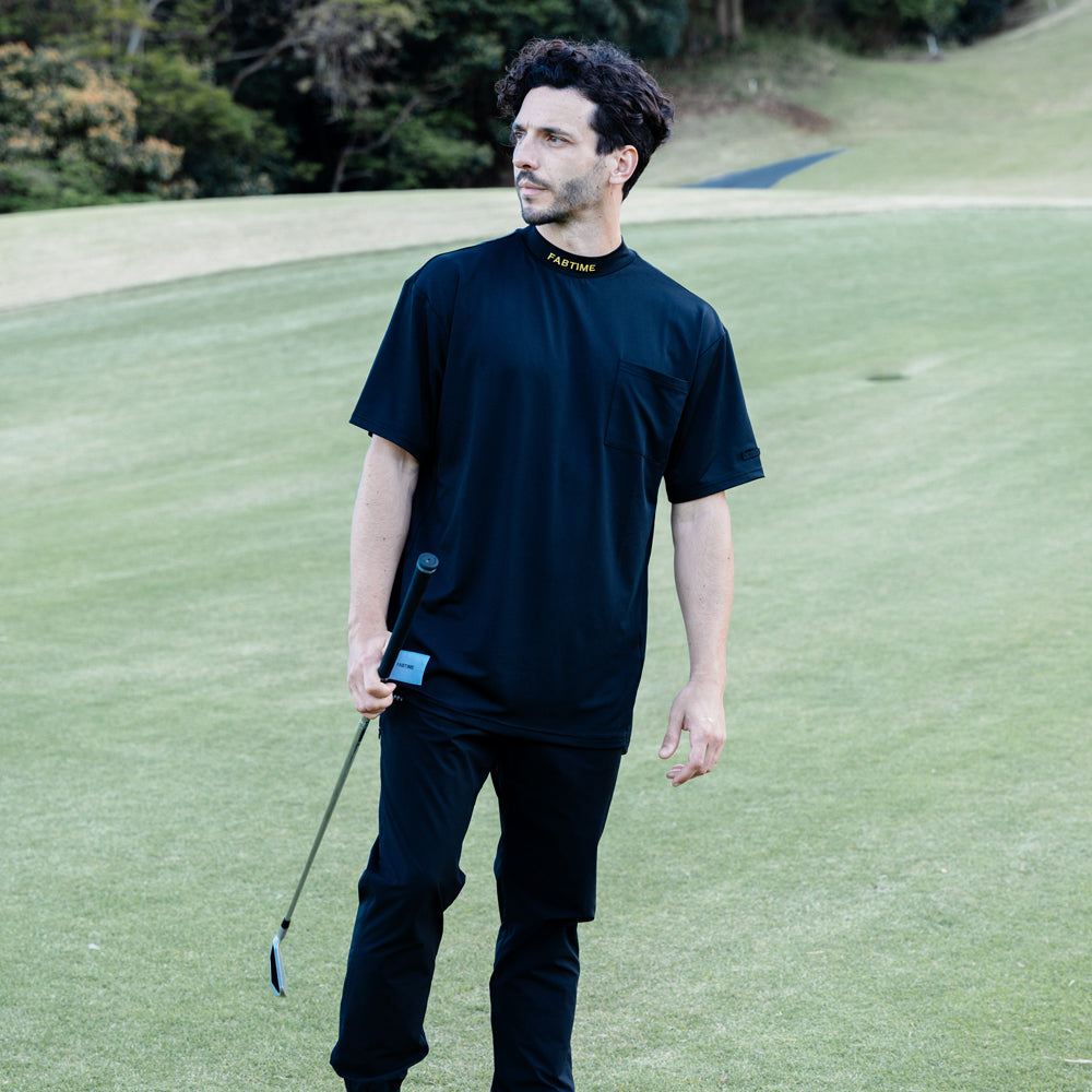 EMBROIDERY BIG MOCK TEE