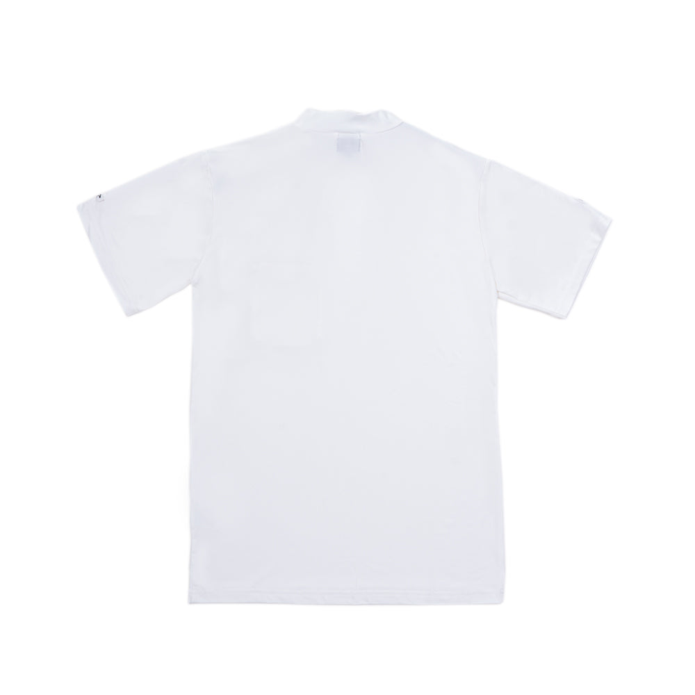 BASIC MOCK NECK TEE WHITE