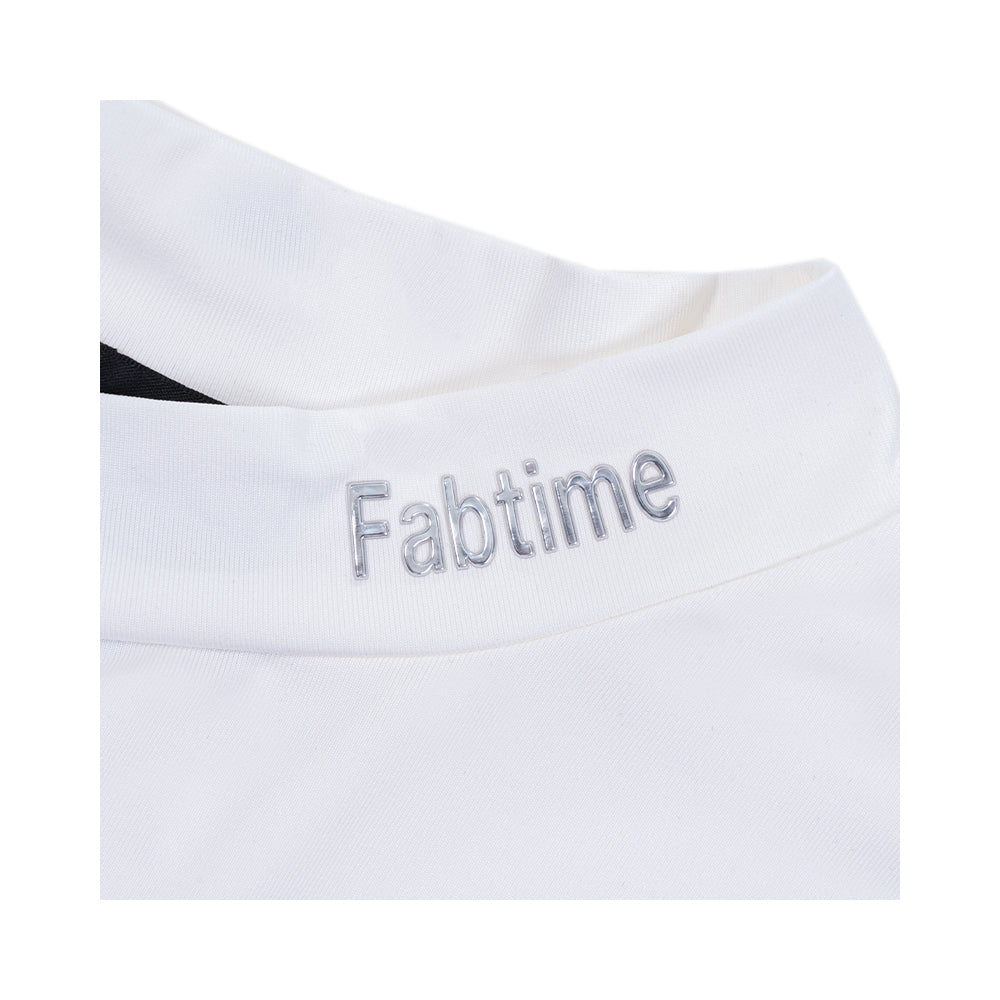 BASIC MOCK NECK TEE WHITE