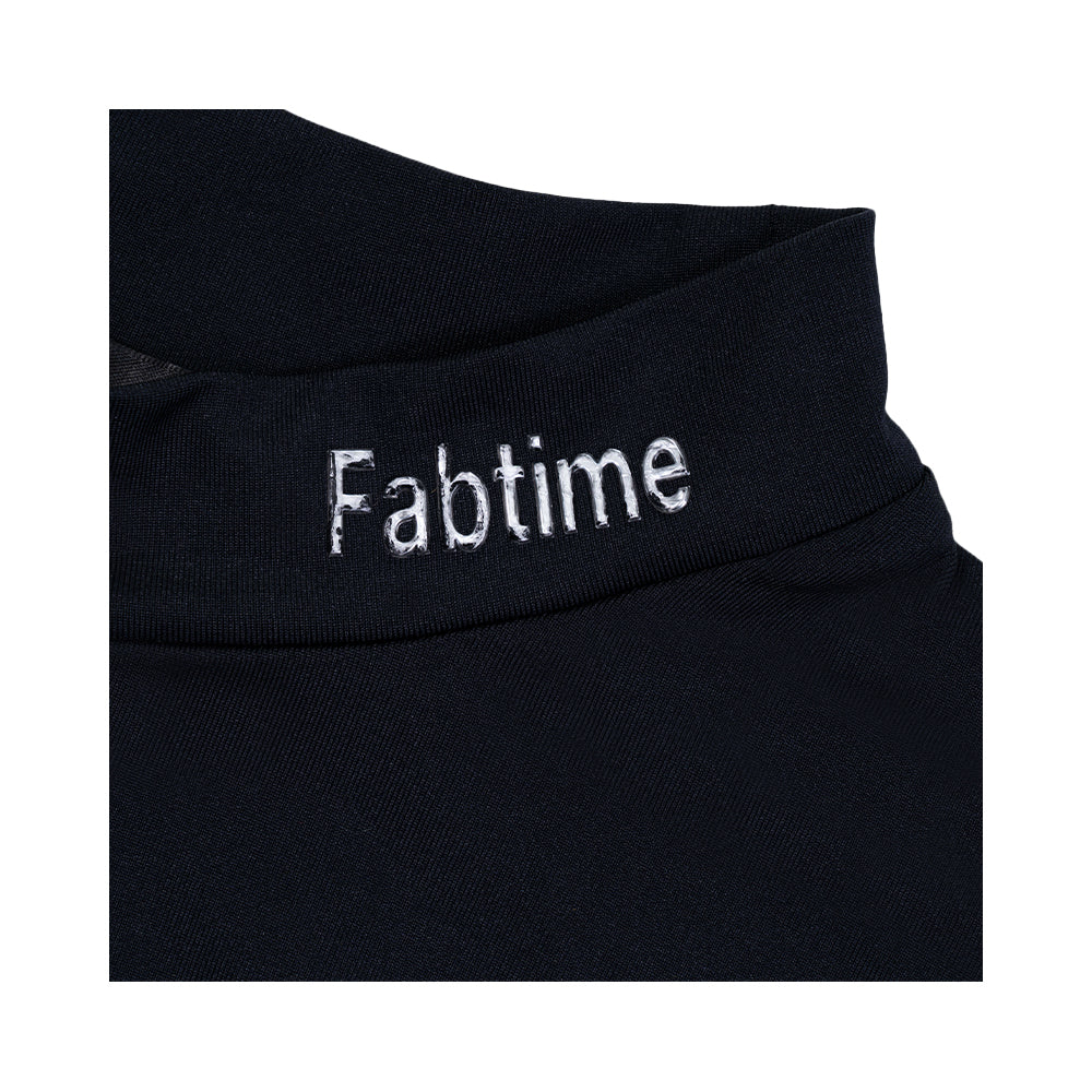 BASIC MOCK NECK TEE BLACK