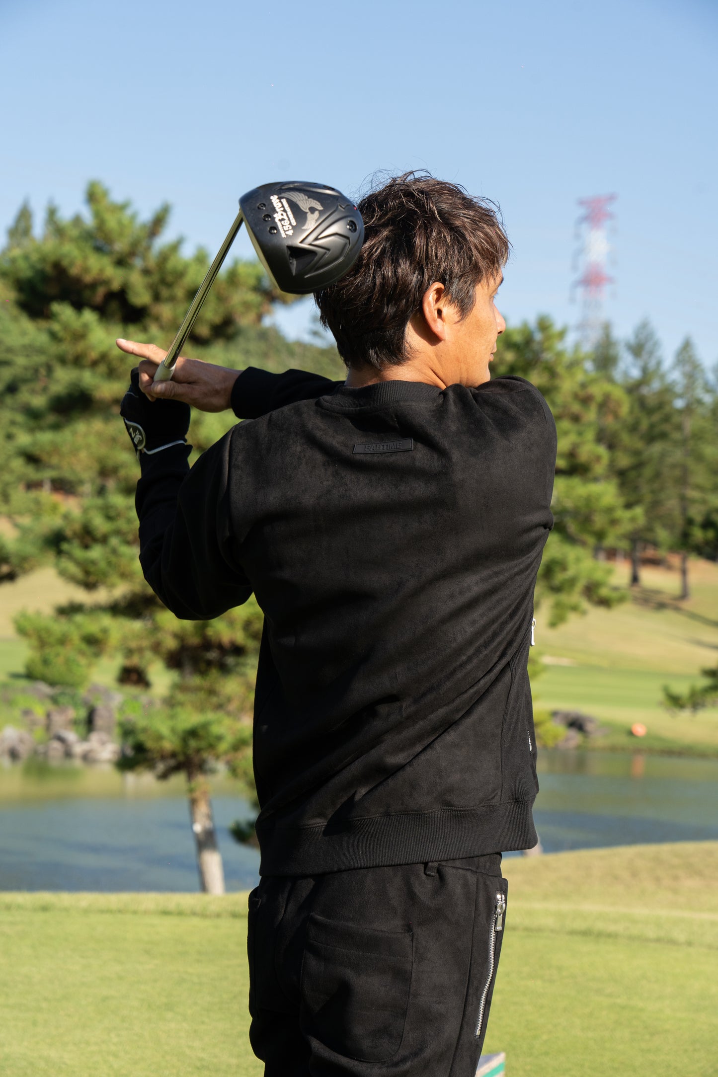 RANDOM LOGO SUEDE TOP