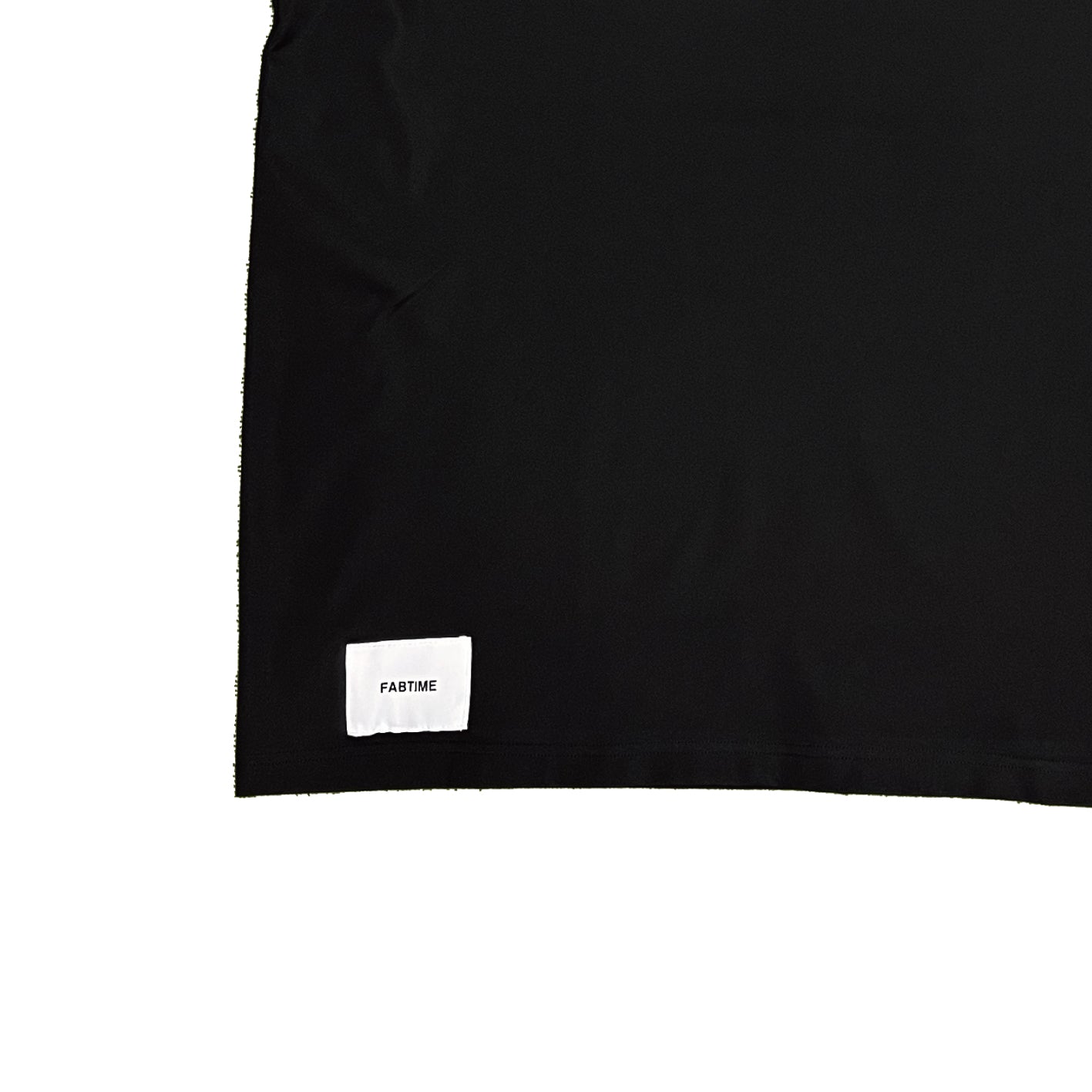 FABTIME モックネック Tシャツ ブラック