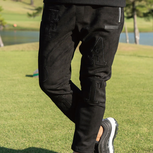 RANDOM LOGO SUEDE PANTS