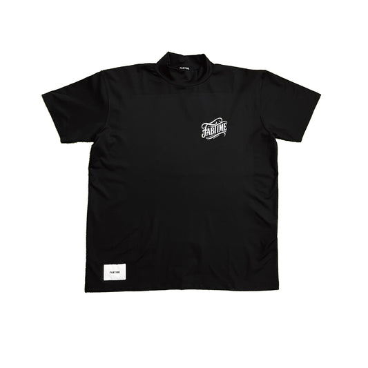 ROUND TATTOO MOCK NECK BLACK