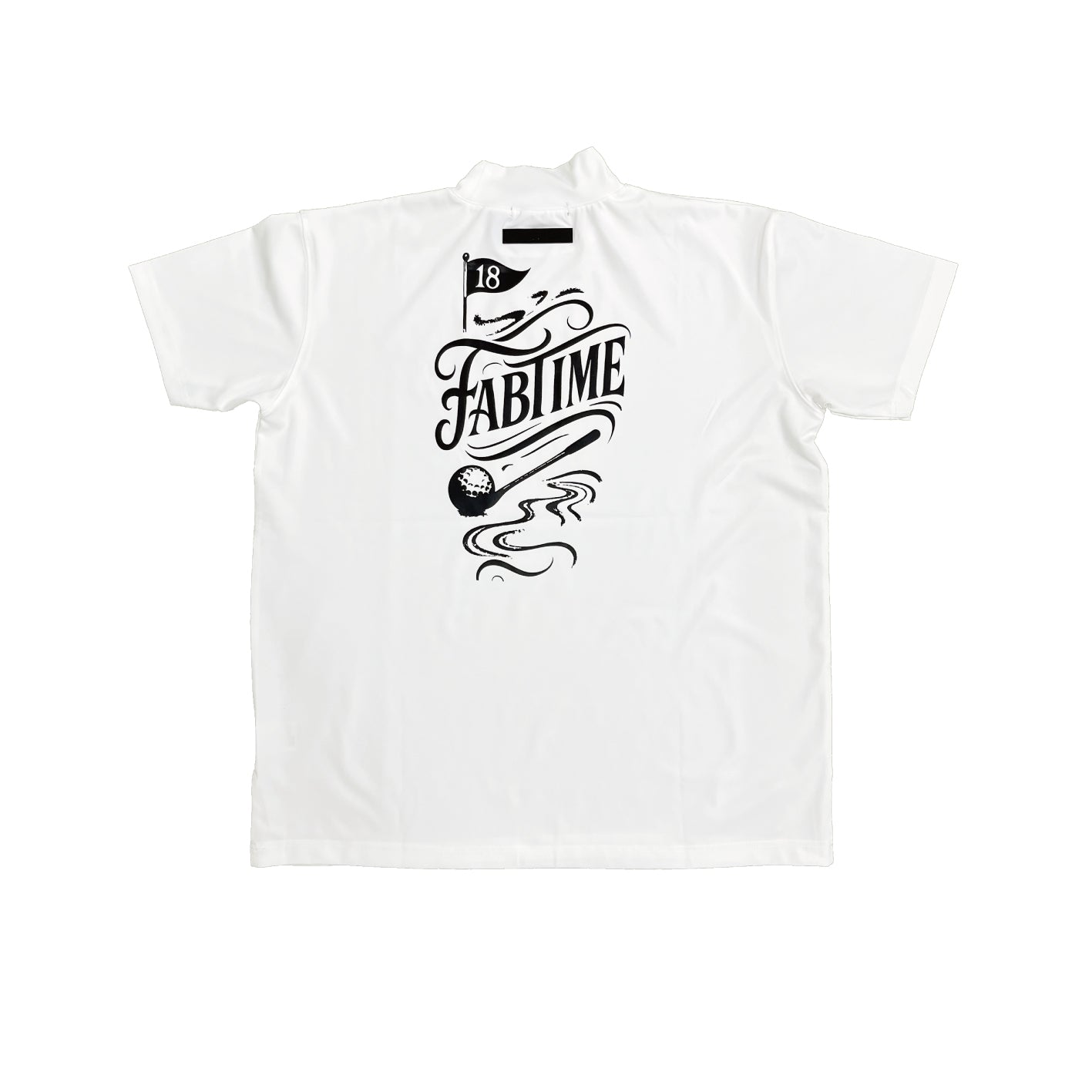 ROUND TATTOO MOCK NECK WHITE