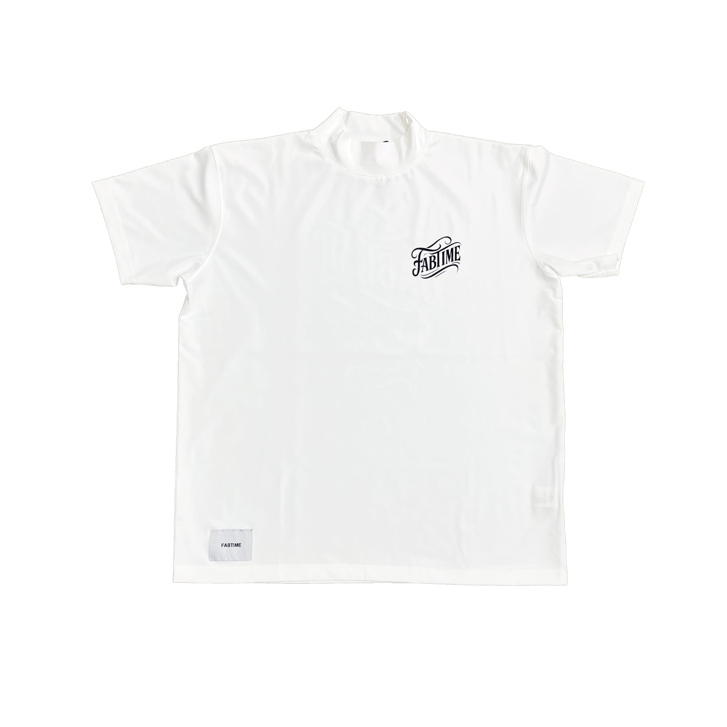 ROUND TATTOO MOCK NECK WHITE