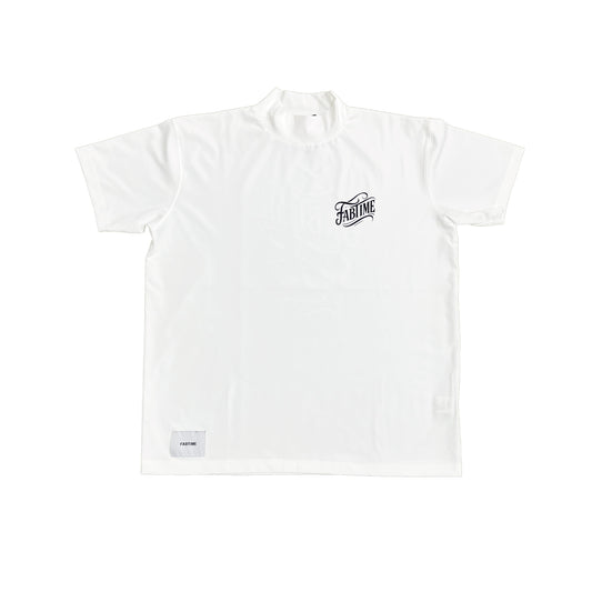 ROUND TATTOO MOCK NECK WHITE