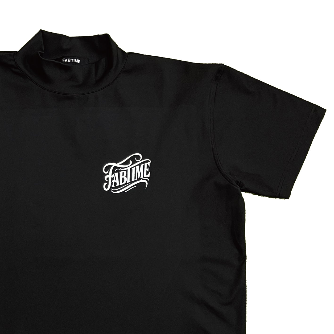 ROUND TATTOO MOCK NECK BLACK