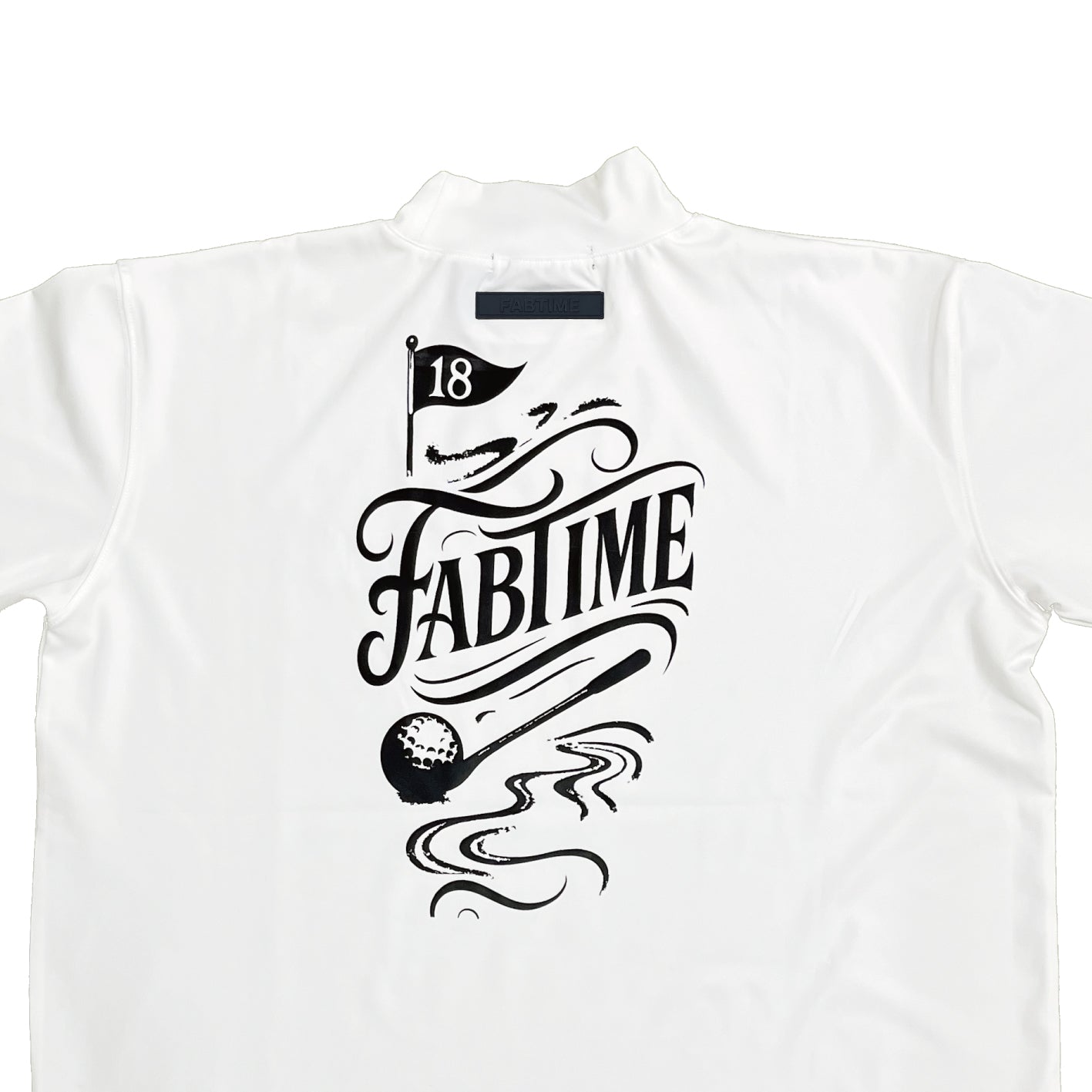 ROUND TATTOO MOCK NECK WHITE