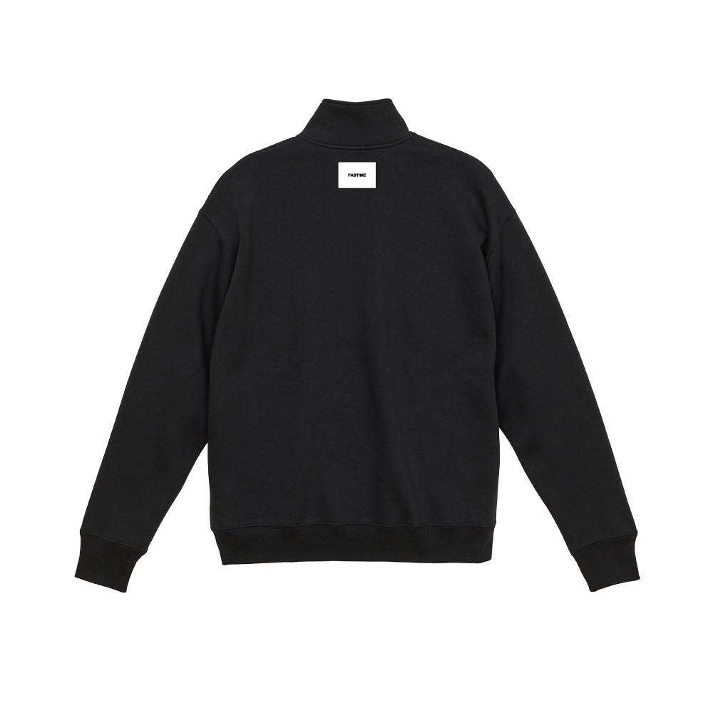 HALF ZIP BIG SWEATSHIRT  BLACK