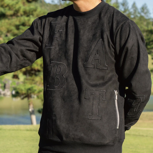 RANDOM LOGO SUEDE TOP