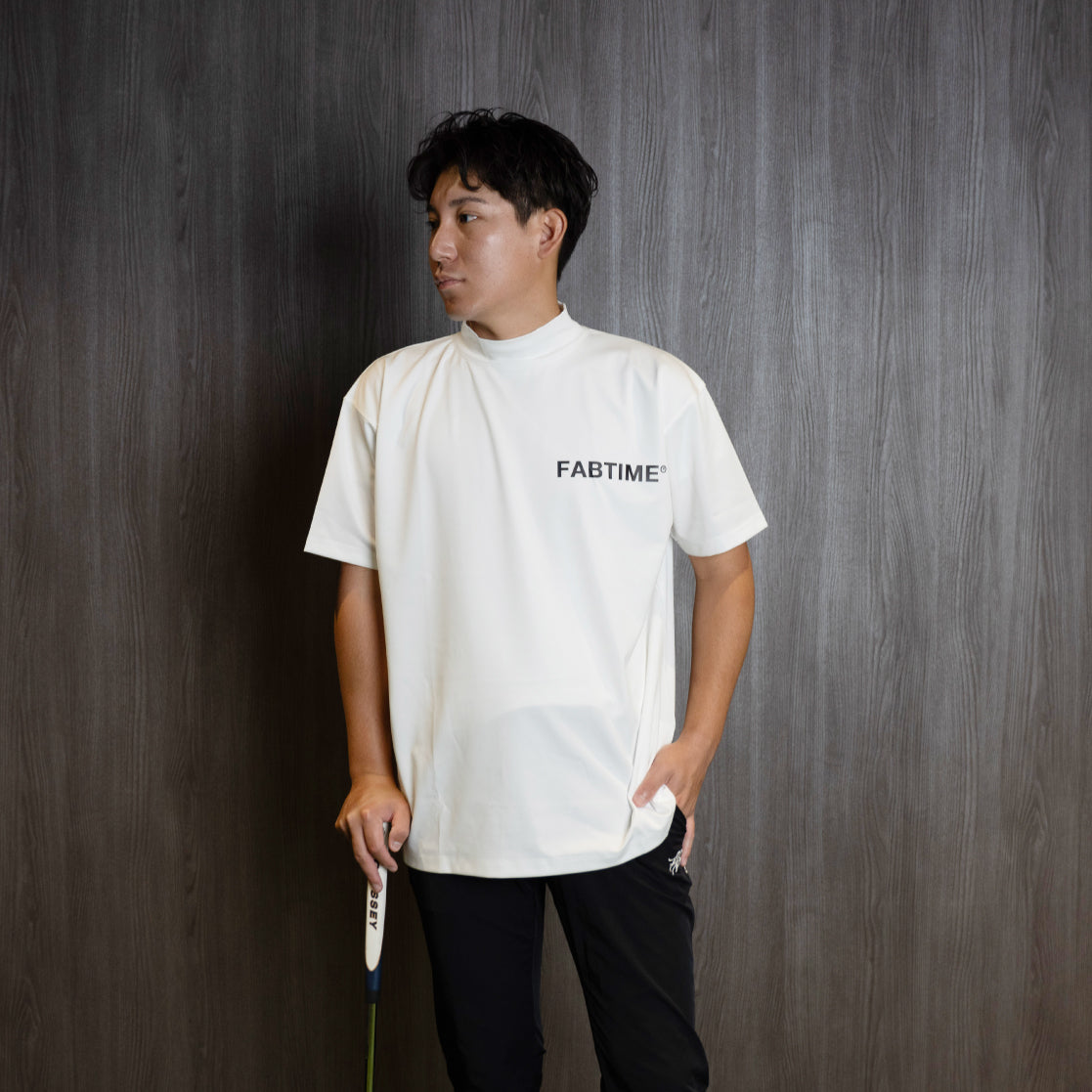 FABLOGO MOCK NECK WHITE