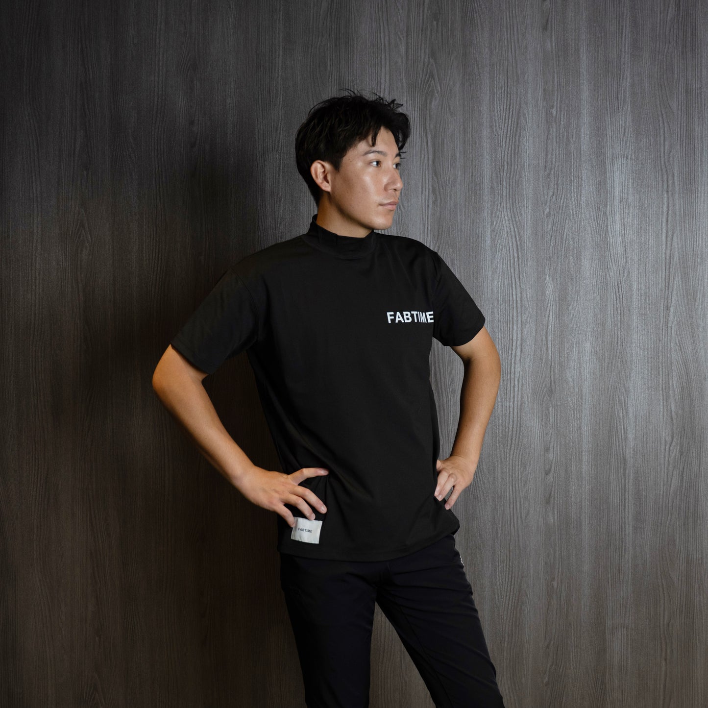 FABLOGO MOCK NECK BLACK