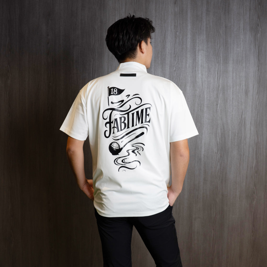 ROUND TATTOO MOCK NECK WHITE