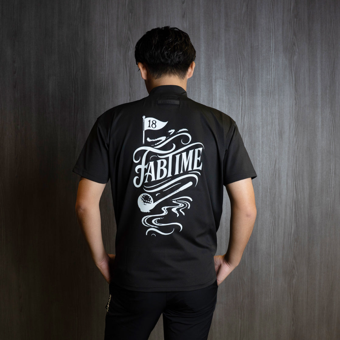 ROUND TATTOO MOCK NECK BLACK